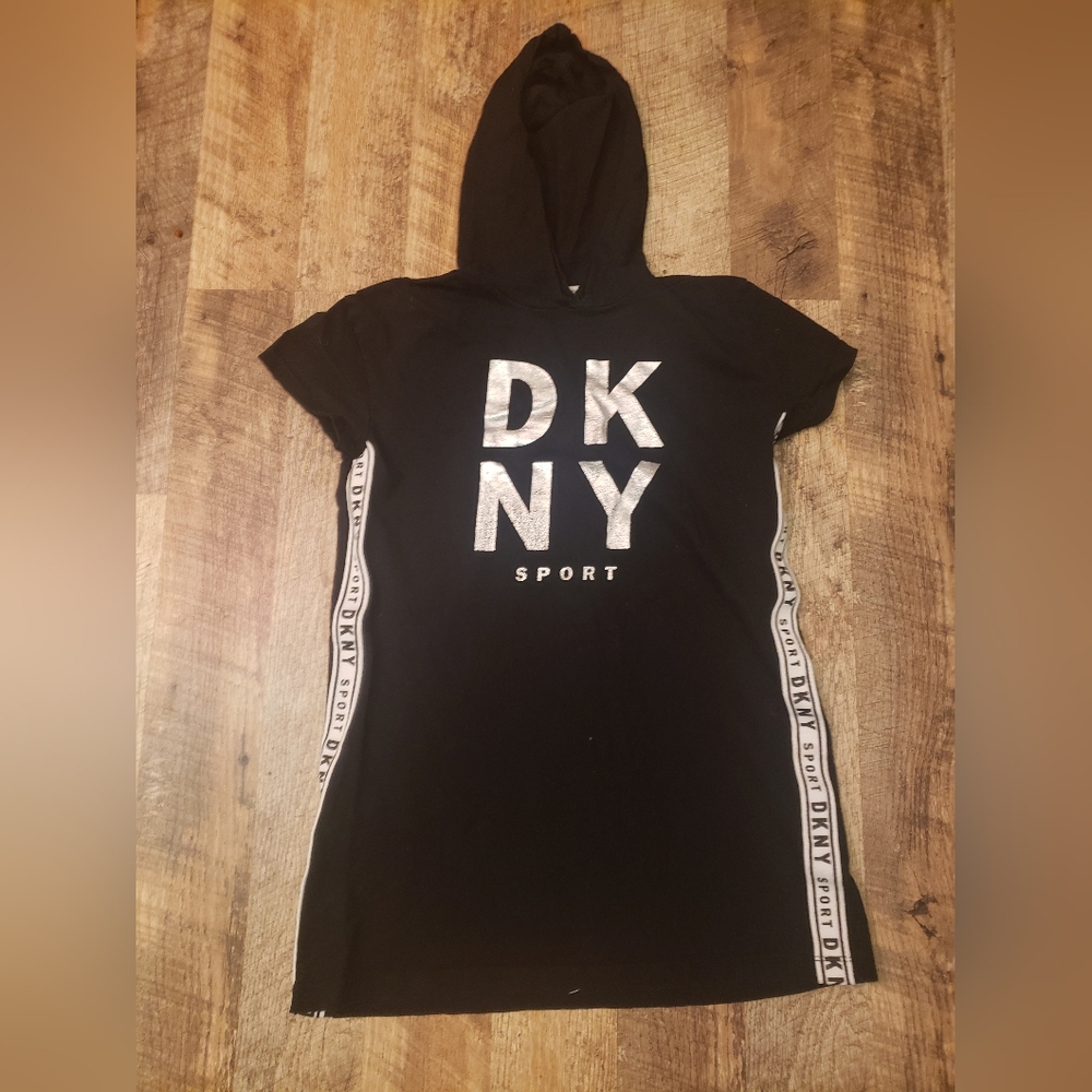 DKNY Sport Black Hoodie Dress Size 8-10